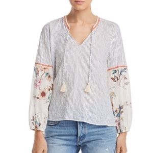 Johnny Was Workshop Effortless Puff Sleeve Peasant Blouse